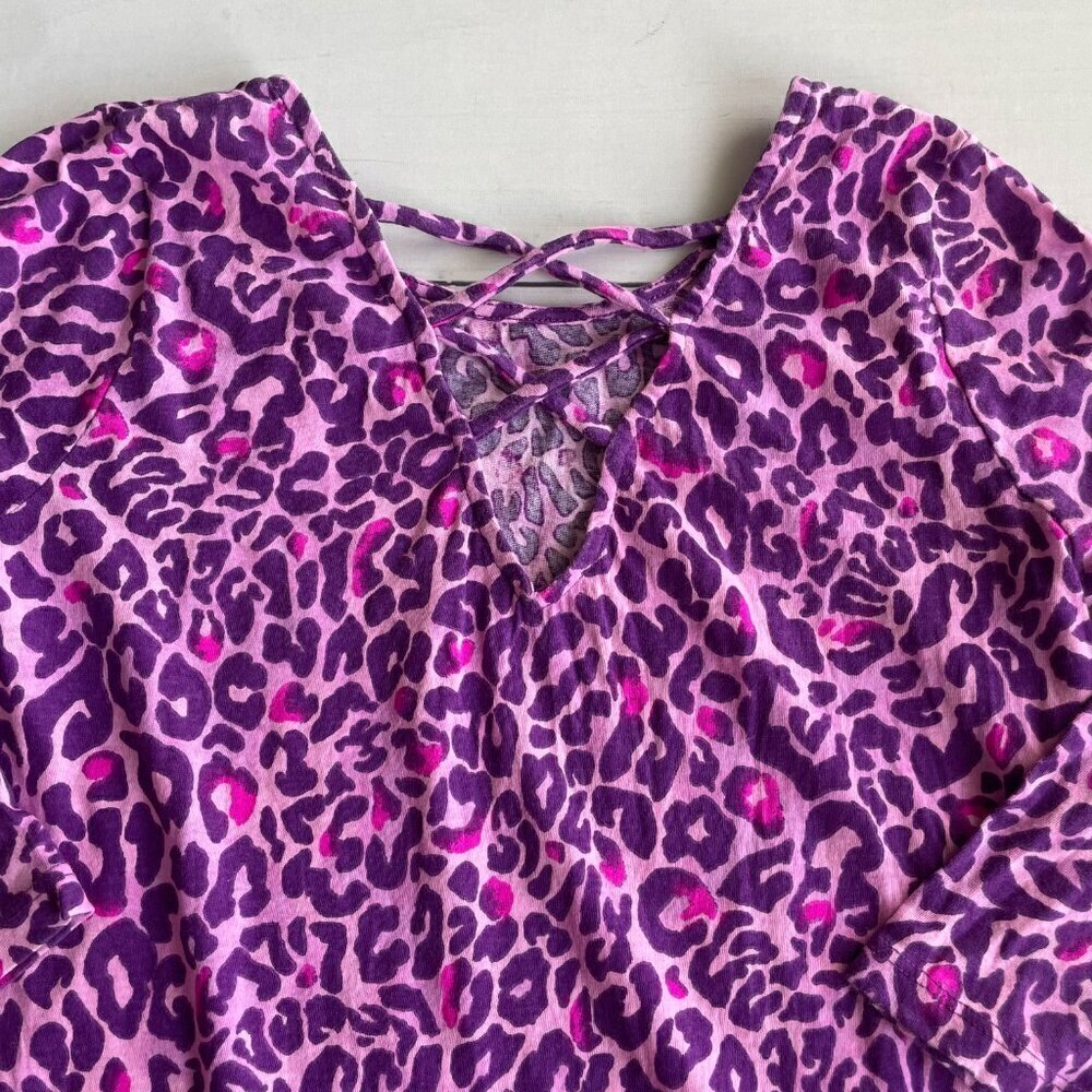 Lilly Pulitzer Purple Berry Leopard Animal Print Jena‎ Dress - Size XL (12/14) - Picture 8 of 8